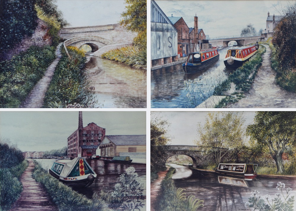 After SHIRLEY MEEHAN; four prints depicting various Northern scenes and canals,
