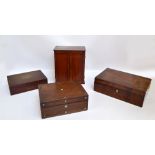 A miniature mahogany cupboard with hinged doors enclosing two adjustable shelves, height 31cm,