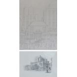 After GELDART; three signed limited edition black and white prints and a print after Lowry,