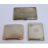 A late Victorian hallmarked silver combination cigarette and vesta case,