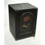 A Victorian cast iron safe by J. Cartwright & Sons of West Bromwich, complete with key, width 43.