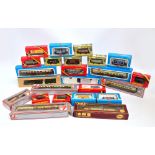 A large quantity of trains and accessories including an Airfix OO gauge boxed locomotive,