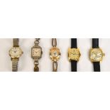 A group of five various lady's wristwatches to include LUCERNE;