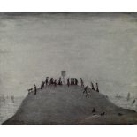 LAURENCE STEPHEN LOWRY (1887-1976); a signed limited edition coloured print "The Noticeboard",