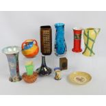 A quantity of predominantly decorative arts ceramics including a Burleigh Ware lustre decorated