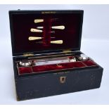 A c.1900 leather vanity case