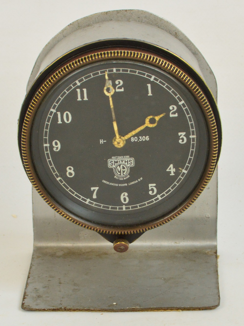 A Smiths dashboard clock, formerly from a Rolls Royce.