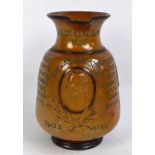 A large Doulton Lambeth stoneware jug commemorating William Gladstone's victory in the Leeds