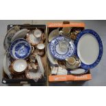 A quantity of decorative ceramics and teaware to include Royal Albert, Copeland Spode, Masons etc.