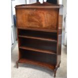 A mahogany student's bureau in the reproduction style, width 71cm.