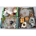 A quantity of decorative ceramics and glassware to include Colclough tea and dinnerware,