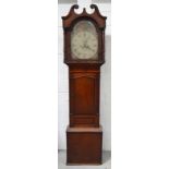 A 19th century oak and mahogany longcase clock,