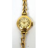 Bentima; a 9ct gold ladies' wristwatch,