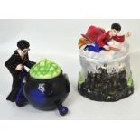 Two boxed Enesco ceramic Harry Potter cookie jars (2).