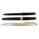 A boxed Mont Blanc Meistersteuck Collorcon silver ballpoint pen,