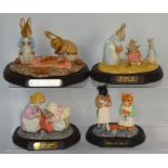 Four Beswick Beatrix Potter figure groups; 'Peter and Benjamin Picking up Onions',