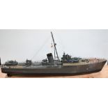 A large kit built plastic ship 'Juno', length approx 160cm.