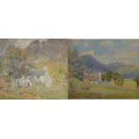 WILLIAM SMALLWOOD WINDER (1870-1910); a watercolour depicting Middle Fell Farm in Langdale,