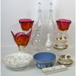 A quantity of ceramics and glassware to include Wedgwood 'Ice Rose' pattern teaware,