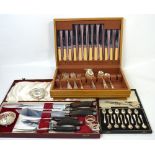 A cased set of twelve Elizabeth II hallmarked silver teaspoons, Birmingham 1964, combined approx 2.