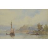 THOMAS MILES RICHARDSON (1813-1890); watercolour 'River Scene', unsigned,