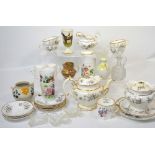 A quantity of ceramics and glassware to include Copeland and Garrett and similar Copeland teaware,