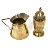 An Edwardian hallmarked silver cream jug modelled as a milk churn, George Unite, Birmingham 1909,
