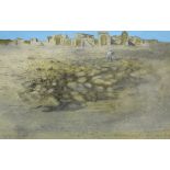 SAM WALSH; mixed media 'McKinlay in Libya or Some Goddam Place', signed,