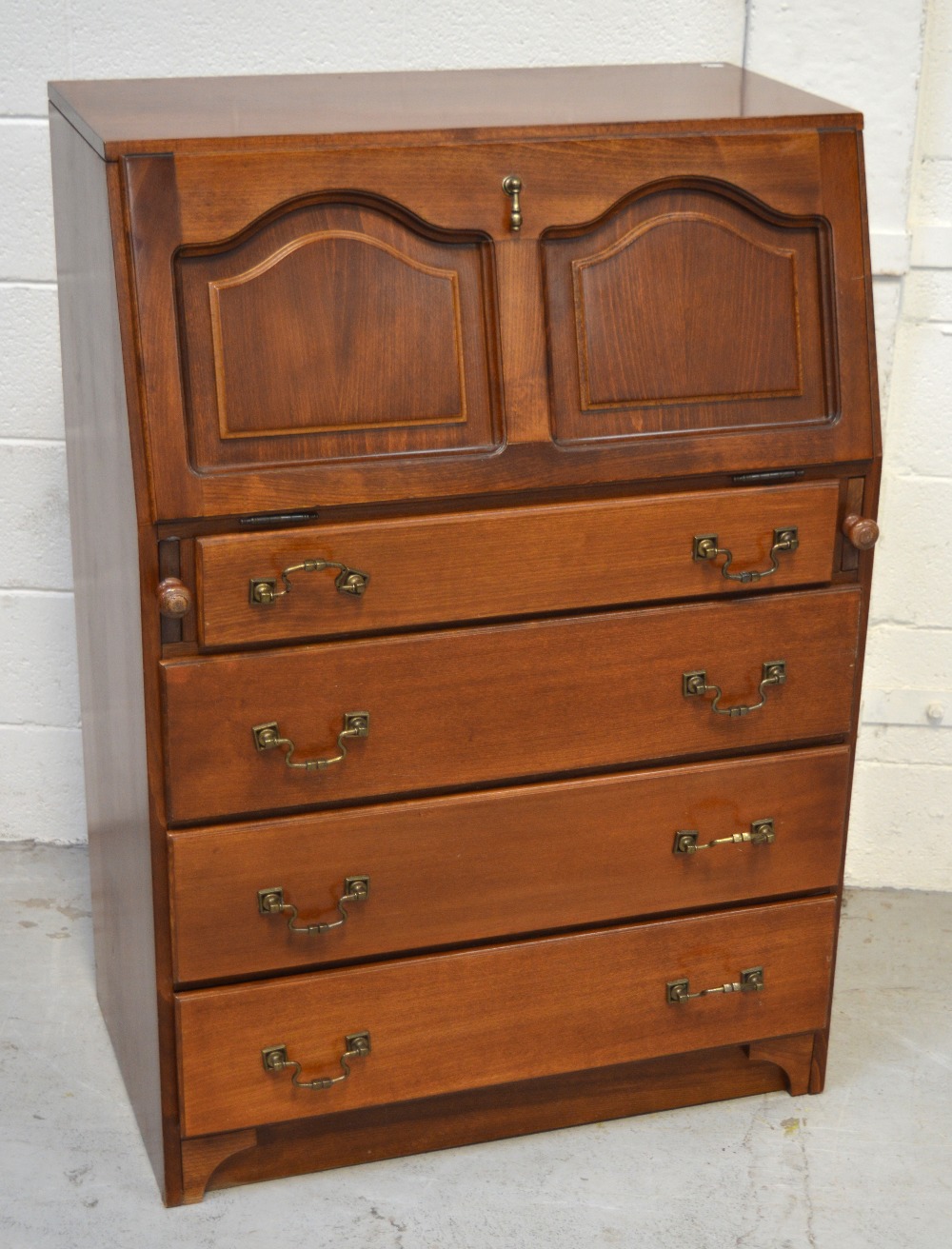 A 20th century bureau with fitted interior, 110 x 76cm.