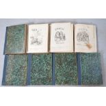 A quantity of late 19th early 20th century Punch books and a small quantity of Pictorial Knowledge