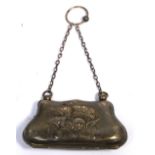 An Edward VII hallmarked silver purse, Birmingham 1908, approx 2.4ozt.