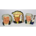 Three Royal Doulton character jugs; D6611 'North American Indian',