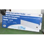 Two boxed Prem-I-Air Elite 1.5kW panel convection heaters (2).