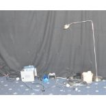 A quantity of lighting equipment including two lasers, an LED mounted curtain,