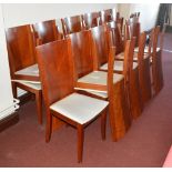 Twenty-one contemporary chairs with leatherette upholstered seats (21).