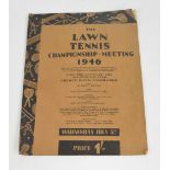 A 1946 Wimbledon Lawn Tennis programme, for Wednesday 3rd July.