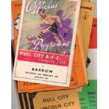 Hull City Football Programmes: Home programmes 1948 to 1960 (28).