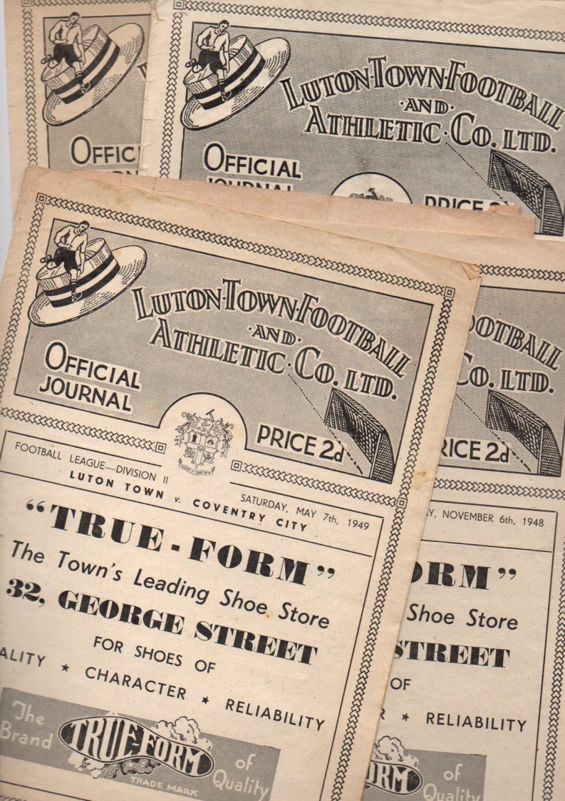 Luton Town Football Programmes: Home programmes 1947 to 1955 (18).