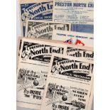 Preston North End Football Programmes: Home programmes 1948 to 1961, approx 150.