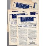 Manchester City Football Programmes: Reserve home programmes 1940s (7).