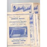 Southend Football Programmes: Home programmes 1950 to 1959 (55).