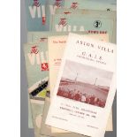 Aston Villa Football Programmes: Home programmes 1954 to 1960 (48).