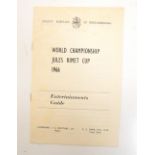 1966 World Cup; Entertainments Guide for Middlesbrough,