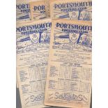 Portsmouth Football Programmes: Home programmes 1946 and 1947 (6).