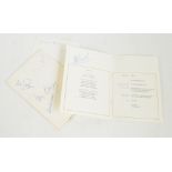 An Everton Football Club, 1968 FA Cup menu, a celebration dinner menu, held at Grosvenor House,