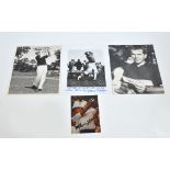 Autographed photographs, of major golf winners comprising Chandler Harpe, Gene Littler,