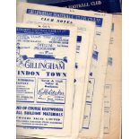 Gillingham Football Programmes: Home football programmes 1951 to 1956 (46).