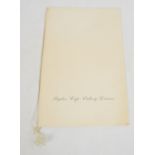 1963 Ryder Cup menu; 15th Ryder Cup Welcome Dinner menu, 9 October 1963,