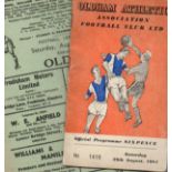 Oldham Football Programmes: Home and away programmes 1961 to 1963 (82).