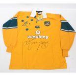 A David Campese autographed Australia Rugby Union shirt,